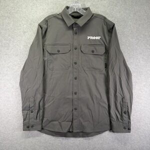 KUIU Shirt Mens Medium Gray Motive Long Sleeve Workgrade Button Up Hunting